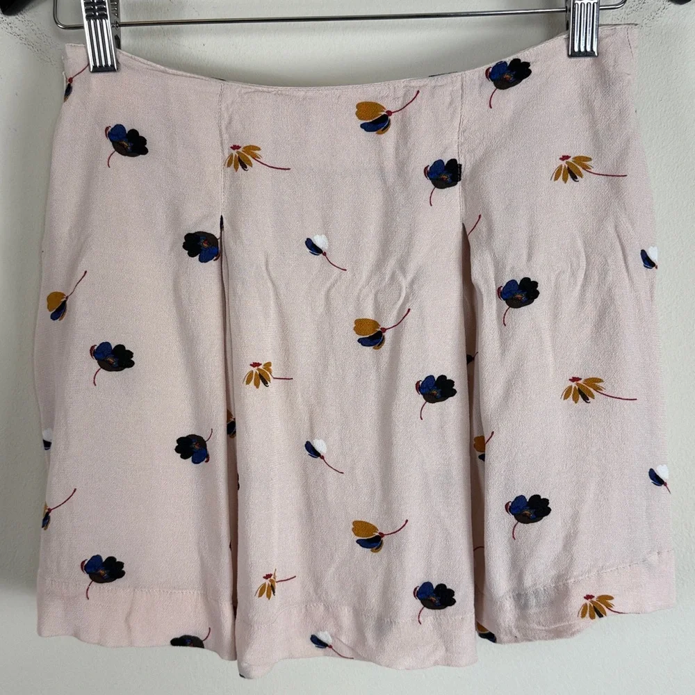 Free People Lovers Lane Floral‎ Button-Accent Pink Mini Skirt Size 4 - Picture 7 of 8